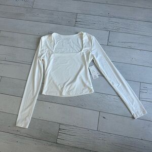 Pink Rose Cream Long Sleeve Top